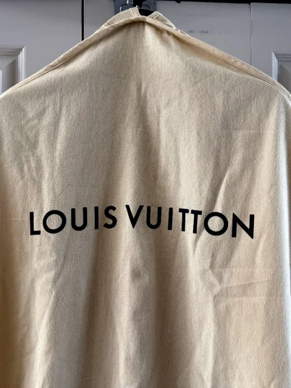 Louis Vuitton Cream Cotton Garment Bag Dust Cover 46